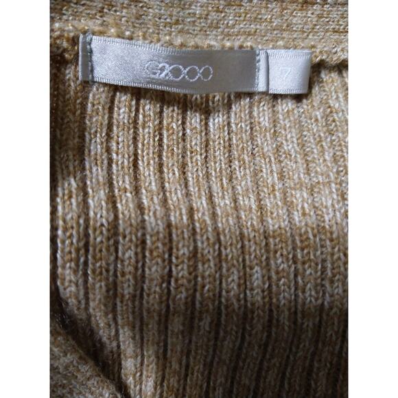 G2000 Womens Wool Blend Golden Tan V-Neck Knit Sweater Size 7 - Picture 2 of 9